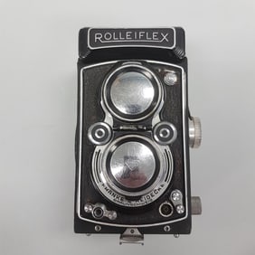 Rolleiflex Franke & Heidecke Braunschweig twin lens camera with leather case