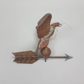 Copper eagle weathervane - 23" high x 29" wide (as seen)