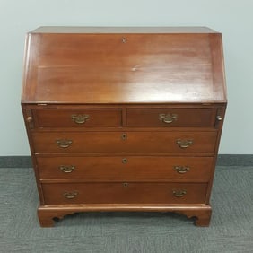 Period cherry Pennsylvania drop front desk (some restoration) 41" wide x 21 1/2" deep x 43 3/4" high