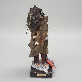 J.J. Giunta metal sculpture on base "Approaching Storm" 28 1/2" high