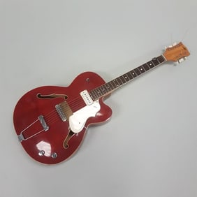 Vox hollow body 6-string electric guitar "Typhoon" serial #299279 with case (some cracks to front &