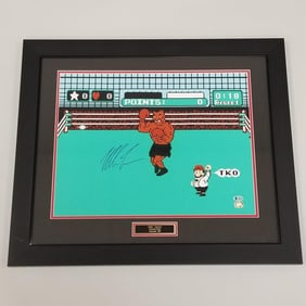 Mike Tyson, Punch Out - Nintendo, framed autographed picture with COA - Beckett - 27 1/2" x 23 1/2"