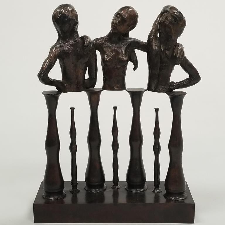 Paul Granlund bronze sculpture "Pillar to Post" 1976; #4/8 - 11" high (1 of 10)