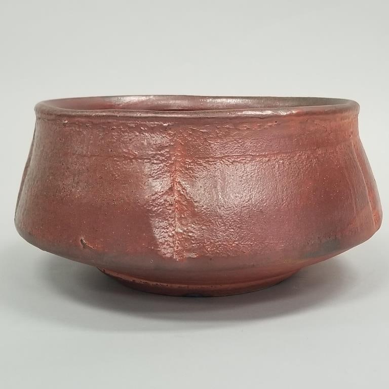 Randy Johnston pinched footed deep bowl - stamped- 11 1/2" diameter x 5" high (1 of 9)
