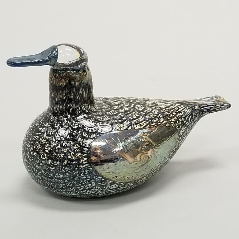 Iittala Finland art glass bird - 8" wide x 5" high: Iittala Finland art glass bird - 8" wide x 5" high