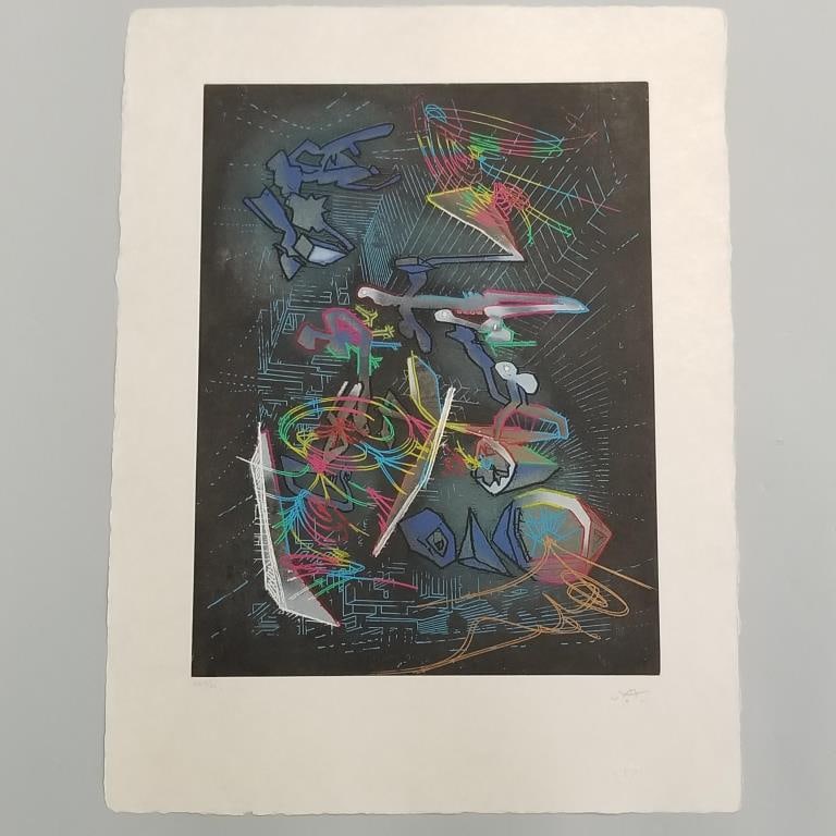 Roberto Matta pencil signed & numbered etching EA 4/10 - unframed - paper size approx. 20 1/2" x 26 (1 of 10)