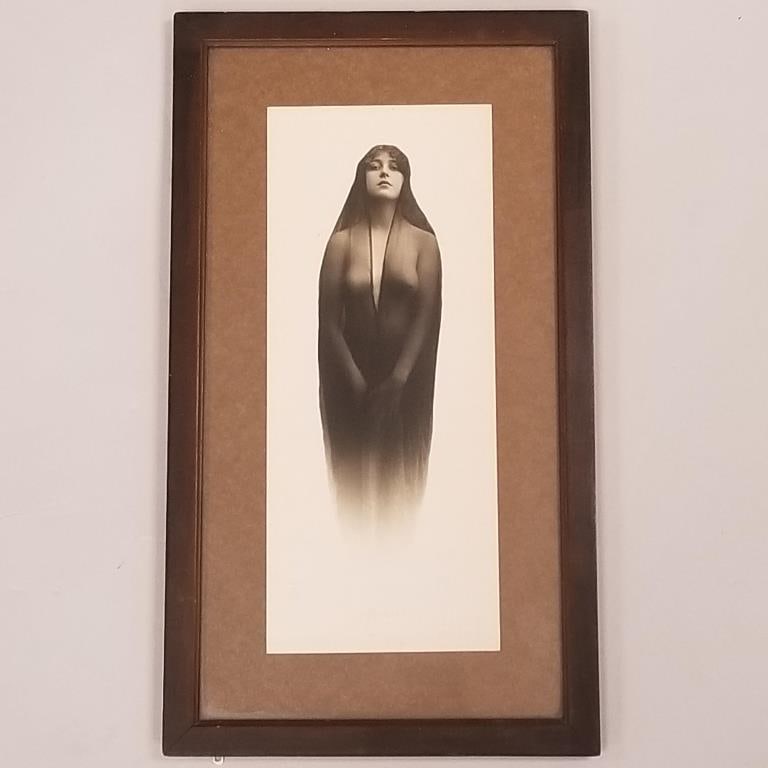 Antique Kaloma 1914 framed photogravure - rumored to be Josephine Earp - 9 1/4" x 16 1/4" O.D.: Antique Kaloma 1914 framed photogravure - rumored to be Josephine Earp - 9 1/4" x 16 1/4" O.D.