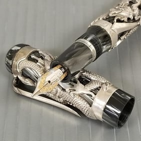 Montegrappa 1912 Oriental Zodiac Collection 1995 Ltd. Ed. Dragon fountain pen: sterling silver