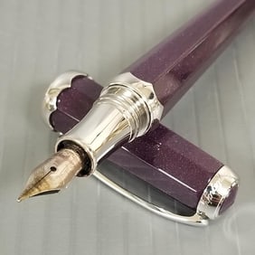 Montegrappa 1912 Micra fountain pen: purple resin w/ 18k gold nib, #YS1277090 w/ boxes