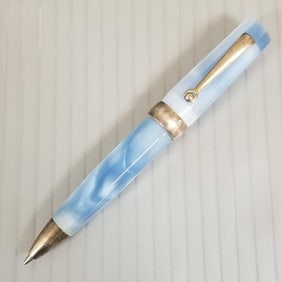 Montegrappa 1912 Micra rollerball pen: acrylic clear blue w/ sterling silver, No# w/ boxes