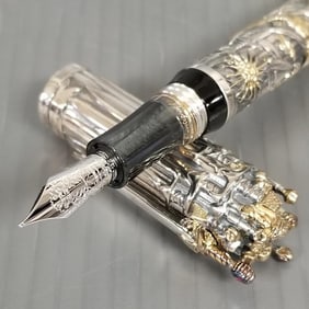 Montegrappa Game of Thrones fountain pen: The Iron Throne- sterling silver & vermeil accents w/ 18k