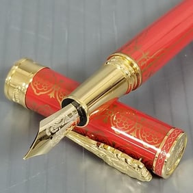 Montegrappa Game of Thrones fountain pen: Lannister, Hear Me Roar- red & gold lacquer, No# w/ boxes