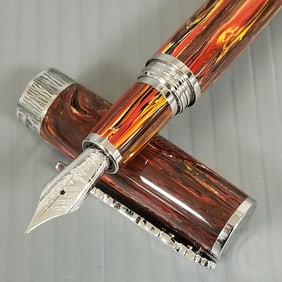 Montegrappa Wild Explorer Wild Savannah Sunset fountain pen: multi-color resin w/ 18k gold nib,