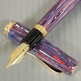 Montegrappa Ammiraglio LE fountain pen: multi-colored resin w/ 18k gold nib, #23/25- No boxes