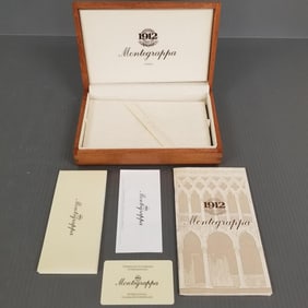 Montegrappa 1912 wood and cardboard storage boxes: boxes with paperwork ONLY