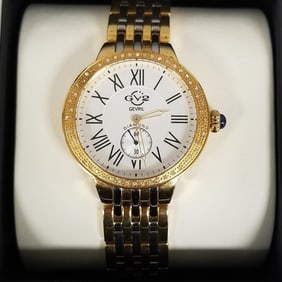 Gevril Astor diamond bezel wristwatch w/ boxes