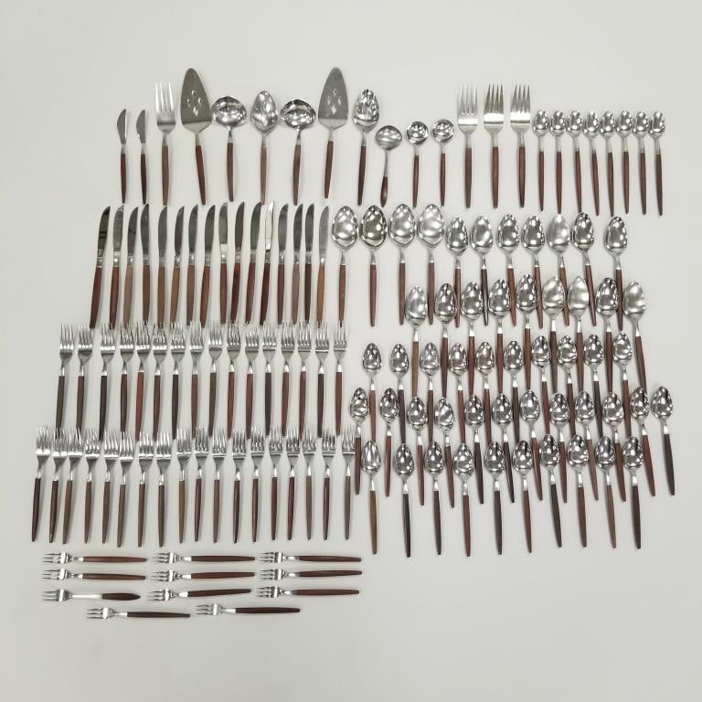 136 pieces Ecko Eterna stainless flatware (1 of 16)