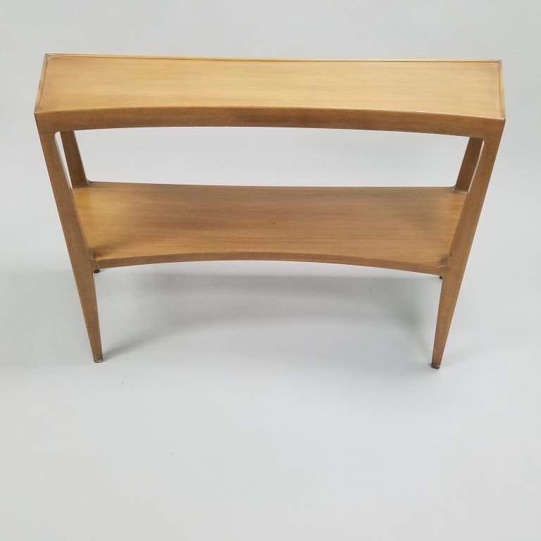 Rare Edward Wormley for Dunbar 1950's curved console table- 28 1/2"H 48"W 17 1/4"D (1 of 11)
