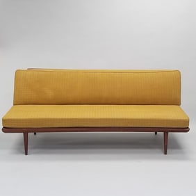 Peter Hvidt & Orla Molgaard-Nielsen Danish teak "Minerva" daybed- 31 1/2"H 75"W 31"D