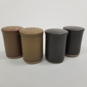 2 pair Martz salt & pepper shakers 3 3/4"H 2 3/4"D