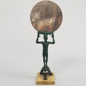 Giorgio Sommer, Italy bronze figure on base- 15 1/2"H 5 7/8"W 3 1/2"D