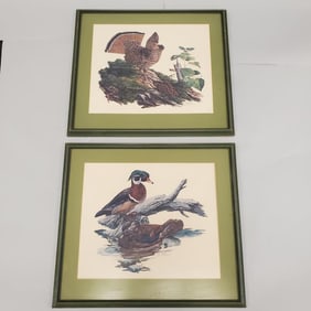 2 Louis Raymer framed pencil signed wildlife prints- 24 1/4"H 27 1/4"W