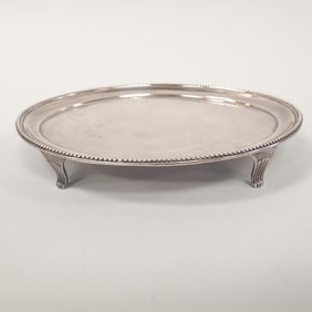 Bateman hallmarked sterling silver teapot stand- 1801-2 mark for Peter, Ann & William Bateman- 5