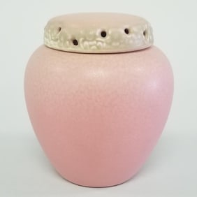 Rookwood unique 3 piece potpourri pot 1930- 4"H 3 3/4"D