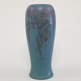 Rookwood decorated vase with wax matte glaze Louise Abel 1923- 9 3/8"H 4"D
