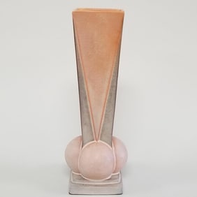 Roseville Futura "Four Ball" vase 393-12"- 4 1/2"W 4 1/2"D