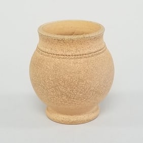 Roblin bisque miniature vase- 2"H 1 7/8"D