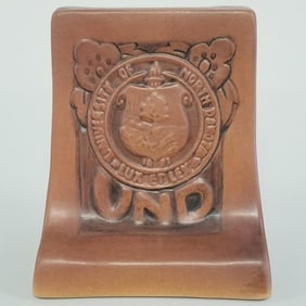 University of North Dakota (UND) School of Mines rare bookend Julia Mattson- 4 13/16"H 4 3/8"W 3