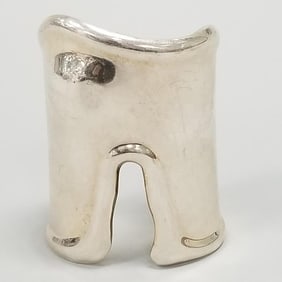 Else Peretti Tiffany & Co. sterling silver "bone" cuff- 122 grams- 3 3/4"L- 2 1/4" interior