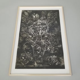 3 Karin Broker framed etchings- 41"H 28 3/8"W OD each