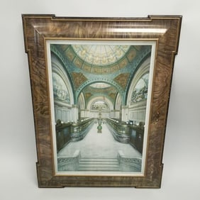 "The National Park Bank-New York" self framed advertising sign 41"H 31"W 1 1/2"D