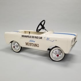 Vintage Mustang pedal car w/ Indianapolis 500 restoration 18"H 39"L 14"W