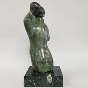 Robert Russin original signed bronze figural ground on base "I found him whom I Loveth" 23"H x 10