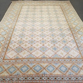 Hand knotted Kashan pattern Oriental carpet: 7' 8"x 11' 9"
