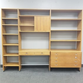 Hans Wegner for Ry Mobler oak 3 section wall unit/ wall divider