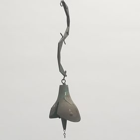 Paolo Soleri by Cosanti wind bell- (missing fin) 17"H