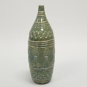 Charles Murphy for Red Wing figural vase, marked M-3012 (nick to body) approx. 14"H