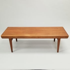 Johannes Andersen for Silkeborg teak coffee table- 19 5/8"H 65"W 23 1/2"D