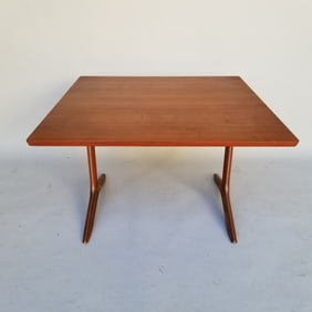 Peter Hvidt "Silver Line" teak side table for France & Son by John Stuart- 18 1/4"H 29 1/2"W 29