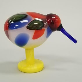 Oiva Toikka for Iittala limited edition bloom glass bird 532/5000- 6 1/2"H 8"W
