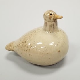Oiva Toikka style pottery bird- 5 1/4" 7"L 4 1/2"D