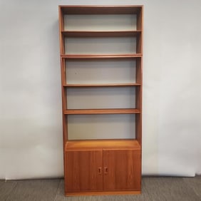 Borge Mogensen Solborg Mobler- Denmark- teak bookcase with doors (minor drill hole in back)- 70