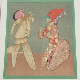 Mihail Chemiakin framed pencil signed & numbered 76/250 lithograph- 38"H 30 1/4"W