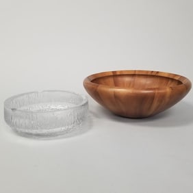 2 large bowls including Dansk- 6 1/4"H 16 1/2"W largest