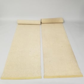 2 Svangsta Hargarn Swedish woven runners (some staining) approx. 167"L 27"W & 157"L 26 1/4"W