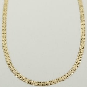 14k gold necklace: 5.5g, 16"L, 1/8"W